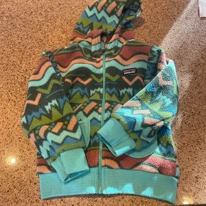 Patagonia Kids Colorful Zigzag Hoodie